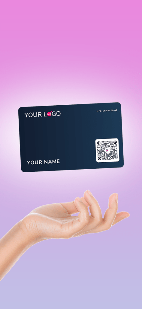 NFC Business Card in Pink background